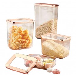  VİP AHMET Dikdörtgen Saklama Kabı Bakır 4’lü 2900 Ml + 2200ml + 1400ml + 600ml